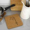 'Star with Key Chain' Square Cork Trivet/Pot Stand (TR00027174)