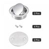 uxcell Finger Flush Pull Handle 2pcs Installation Hole Dia. 35mm/1.38" Bright Silver with Plates
