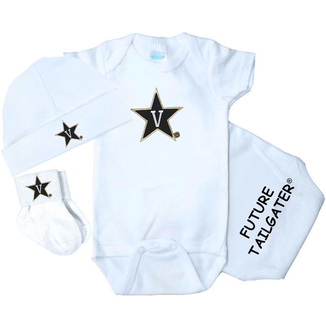 Future Tailgater Vanderbilt Commodores 3 Piece Baby Clothing Set (Newborn)