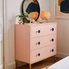 4 Pcs Cabinets Drawer Wardrobe Door Knobs, Round Mushroom Cupboards Dressers Kitchen Bathroom Pull Handles Knobs - Blue & Gold