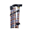 Tartan Folding Walking Stick: Classic Style with Portable Convenience
