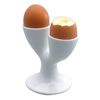 KitchenCraft Double Egg Cup, Porcelain, White, 11 x 11 cm
