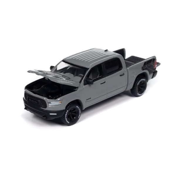 Auto World 2023 Ram 1500 Rebel Lunar Edtion Pickup Truck 1/64 Scale Ceramic Gray Diecast Model