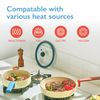 Danish 9.5" Low Stock Pot with Lid, Nonstick Ceramic Coating Multi Casserole
