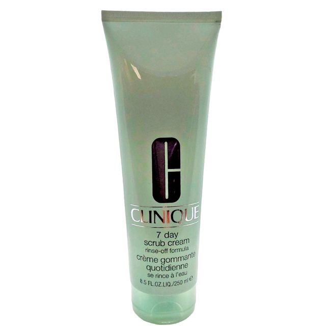 Clinique 7 Day Scrub Cream Rinse-off Formula 8.5 oz 250 ml Large Size Fresh