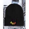 tshirtladen Hat with Stick Stapler Beanie Sayings Hat Knitted Hat Winter Hat, black