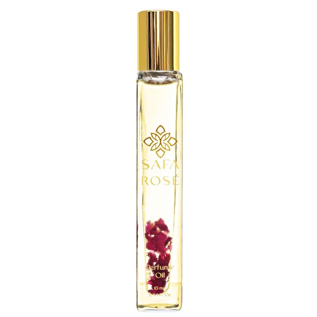 SAFA Rosé Fragrance Oil Roller (No Alc) Bulgarian Damask Rose Scent | Organic Oil for Women & Men | 10 mL .33 fl Oz