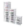 12Pcs Shoe Organizer Boxes,White Plastic Stackable Shoe Storage Bin,Space Saving