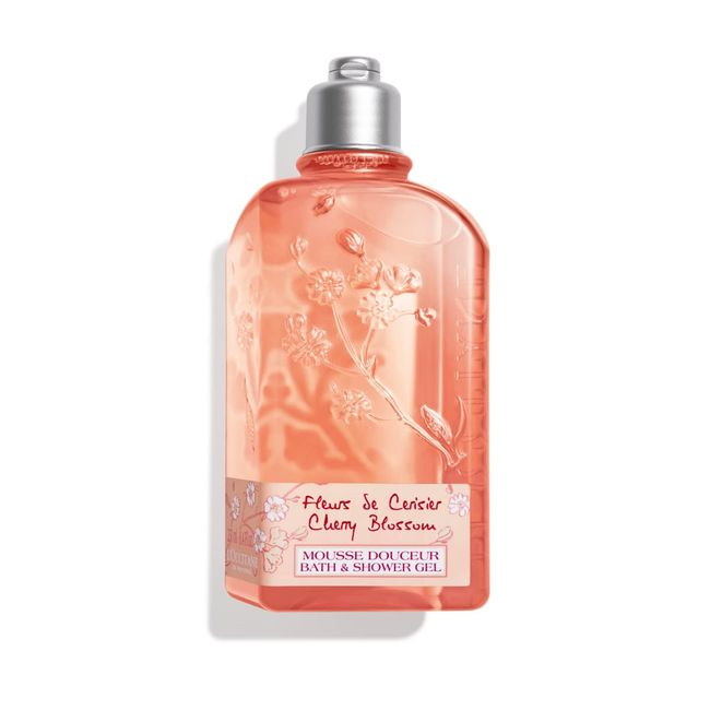 L'Occitane Comforting & Nourishing Cherry Blossom Shower Gel 8.4 fl. Oz: Fruity and Floral Aroma, Infused With Cherry Blossom Extract, Cleansing