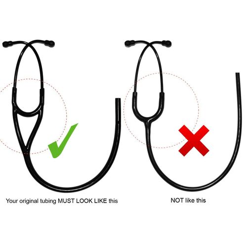 Replacement Tube by Reliance Medical fits Littmann® Cardiology IV® Stethoscope - Cardiology 4® (All Black)