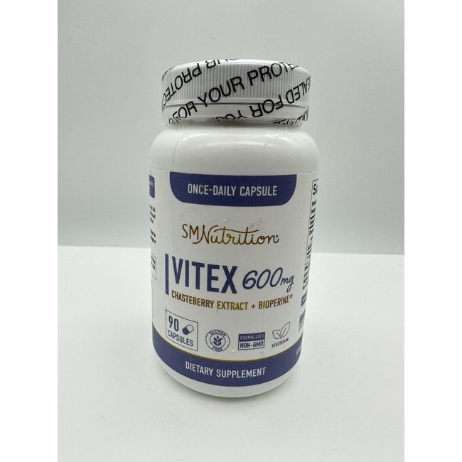 Vitex Chasteberry Supplement 600mg, 90 Capsules -  Menopause, Acne, Mood, PCOS