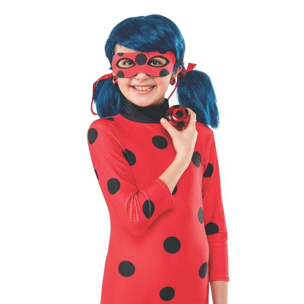 Rubie's Official Miraculous Ladybug Childs Clip-on Earrings and Yo-Yo Set, Fancy Dress Accessory Set