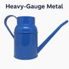 Down to Earth Metal Watering Can 2 Liter Blue