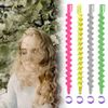 22 Pcs Heatless Hair Curlers Plastic Spiral Rollers Hair Curlers Hairdressing Curler Rollers for Women Girls Barber Hairdressing Hair Rollers Salon Tools Color Random