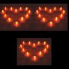 Submersible Waterproof Battery LED Tea Light ~ ORANGE ~ 36 Pack