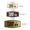 Fancy Restroom & Shower Facilities Sign (Blue) - Large