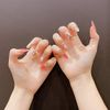 24pcs Nail Brides Nail Tips Luxury Nails Medium Length Fake Nails Wedding Coming-of-Age Ceremony Colorful Nail