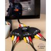 Fosmon AV Selector Switcher, 3 Inputs, 1 Output, 3 Ports, RCA Switch + RCA Composite AV Cable Included (3 Inputs, 1 Output)