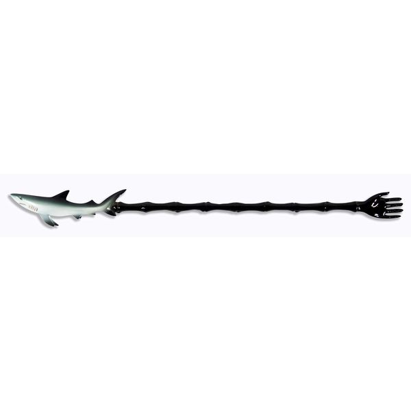 LX Hand Painted Back Scratcher Gray Shark 18"