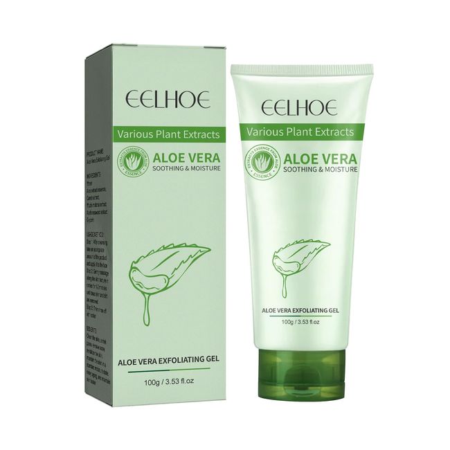 Aloe-Vera-Körperpeeling, Aloe Vera Peeling Peeling-Gel Zur Entfernung Abgestorbener Haut, Exfoliating Scrub Body Scrub Body Peeling Face & Body Scrub mit AloeVeraextrakte für Alle Hauttypen