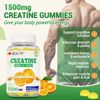 2 Pack 1500mg Creatine Monohydrate Gummies, Creatine Gummies for Muscle Strength