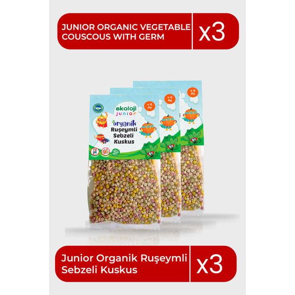 Organik Ruşeymli Sebzeli Kuskus 250gr3Paket Couscous with Organic Wheat Germ Vegetables 250gr3pack