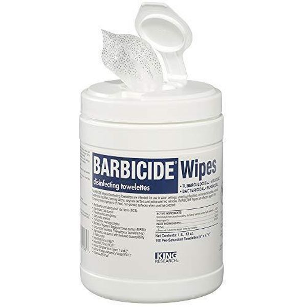 Barbicide Wipes, White, 160 Count