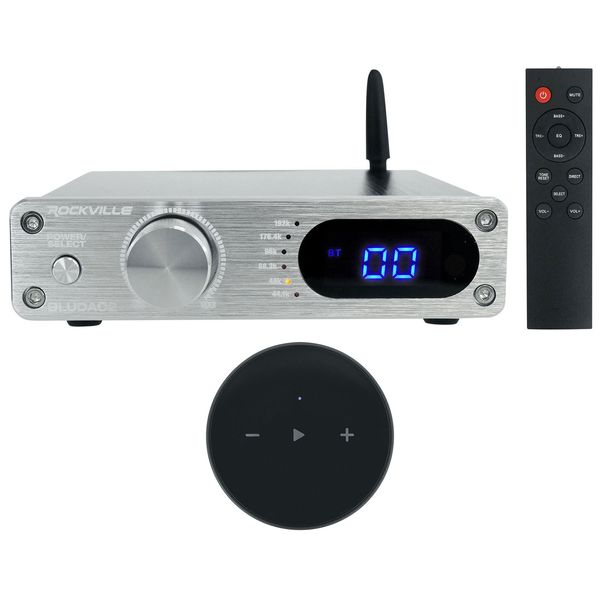 Rockville BLUDAC2S DAC/Bluetooth Home Amplifier w/Smart Wifi Streaming Receiver