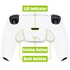 eXtremeRate White Back Paddles Programable Rise 2.0 Remap Kit for ps5 Controller BDM-010 BDM-020, Upgrade Board & Redesigned Back Shell & Back Button Attachmen - Controller NOT Included