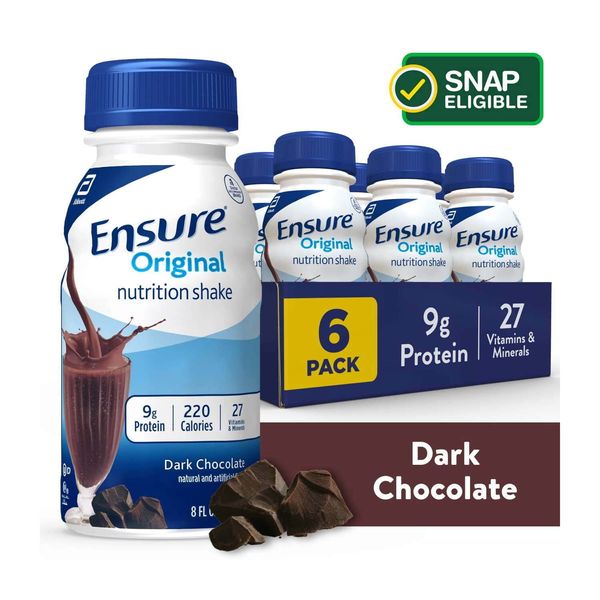 Meal Replacement Nutrition Shake Dark Chocolate 8 Fl Oz 6 Count Dark Chocolate