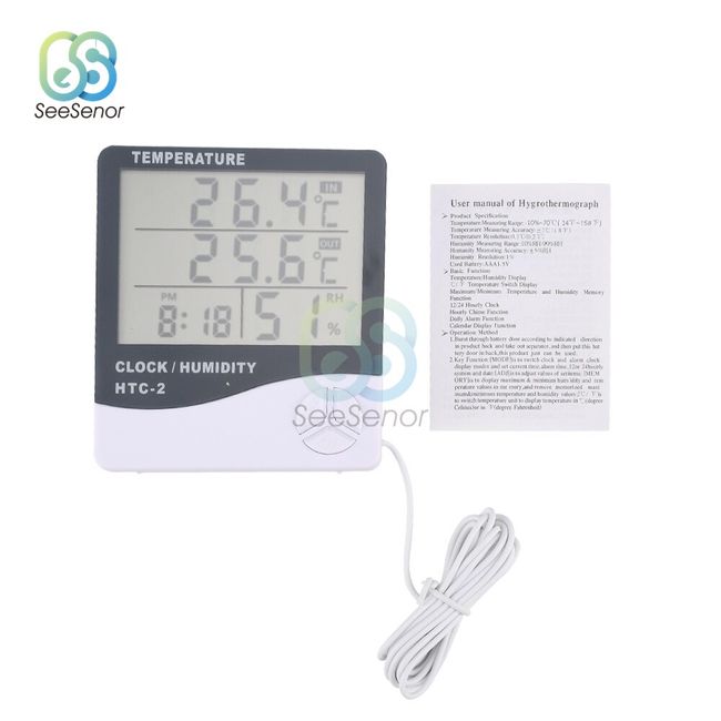 STC-3028 Digital Temperature Humidity Controller Meter Intelligent  Thermostat Humidistat Thermometer Hygrometer for Freezer Fridge Hatching 