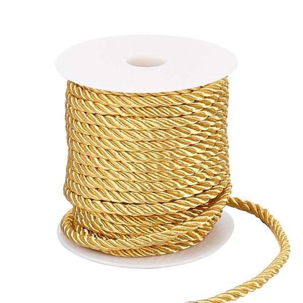 PH PandaHall Twisted Nylon Rope, Diameter 0.2 inch (5 mm), Length 6.1 ft (18 m), Braided Cord, Rayon Cord, Craft Cord, Hair Ornament, Coming of Age of Ceremony, Ribbon for Kimono, Clothing, Wrapping