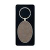 Oval Keychain, Golf Ball, Personalized Engraving Included (Metal Frame, Gray)