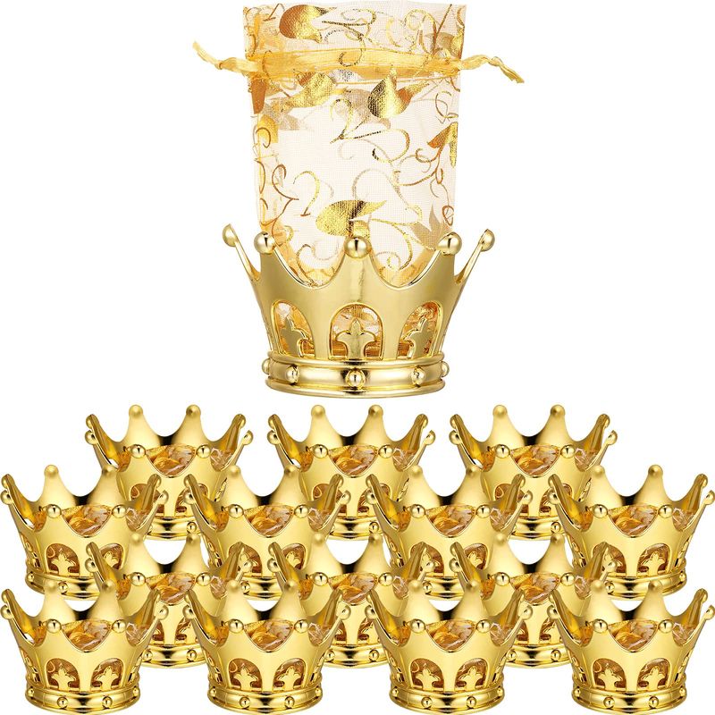 Gold Fillable Crown Goblet with Pouch for Candy Chocolate Cake Dessert ...