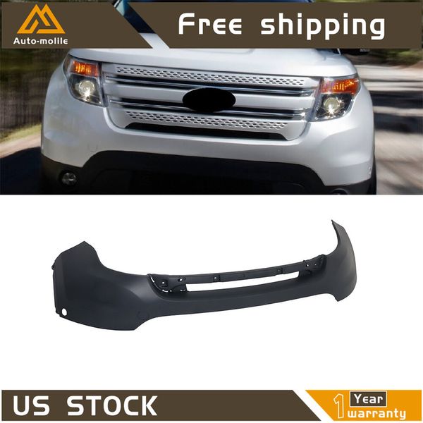 For 2011-2015 Ford Explorer Primed Front Upper Bumper Cover With Sensor Holes
