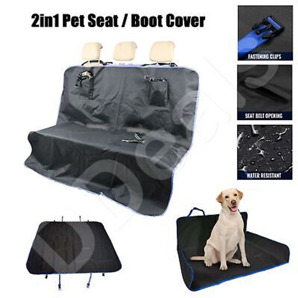 Rear Back Seat Cover Pet Dog Cat Black Blue Boot Liner For Renault Clio