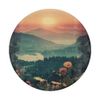 Boho Mountain Moon Phases Floral Aesthetic Chic PopSockets Standard PopGrip