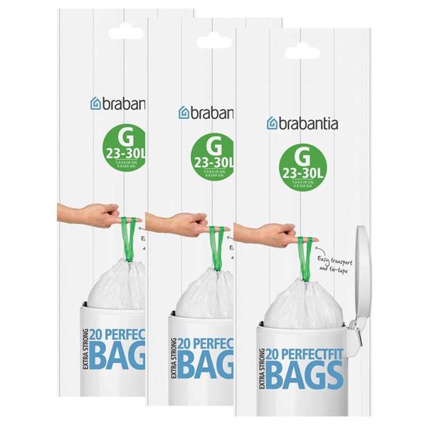 Brabantia Size G 30 Litre Bin Liners (3 Pack)