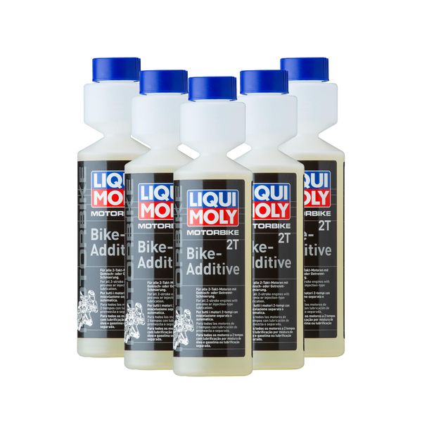 Motorbike Scooter 2T Additive - Fuel System Cleaner for Improved Engine Performance, Reduces Carbon Build-Up, 5x250ml