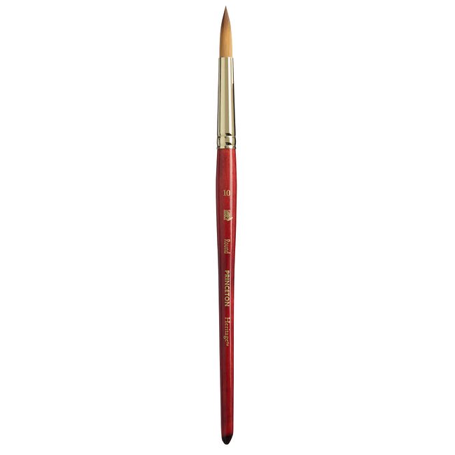 Princeton Series 4050 Synthetic Sable Watercolor Brushes 10 short handle round