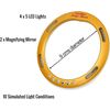 TechAffect Travel Magnifying Mirror with Light - Handbag Vanity Compact with LED Lamp for Makeup