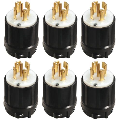 NEMA L21-30 Grounding Locking Plug, 30A 120/208V AC, 4 Pole 5 Wire, cUL Listed (6)