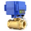 U.S. Solid Motorized Ball Valve 1/2in Full Port Brass 9-24V NC Auto Return