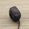 EMSea Motorcycle Handlebar Switch 22mm 7/8 Inch Handlebar Headlight Control Push Button Switch Waterproof 12V On/Off Switch with Red LED Indicator