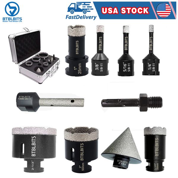 10pcs Diamond Core Drill Bits Set Porcelain Ceramic Tile Marble Hole Saw Set Kit