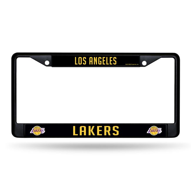 Rico Industries NBA Los Angeles Lakers Standard Chrome License Plate Frame, 6 x 12.25-"