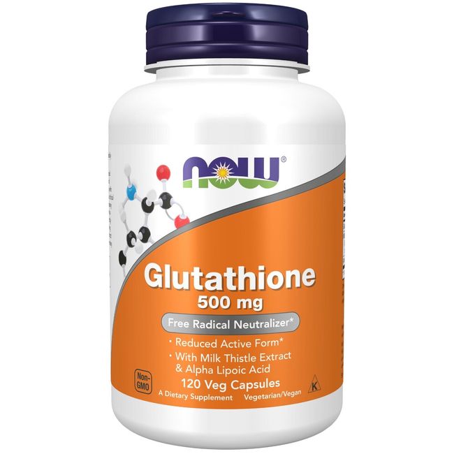 NOW Foods Glutathione 500 mg, 120 Veg Capsules