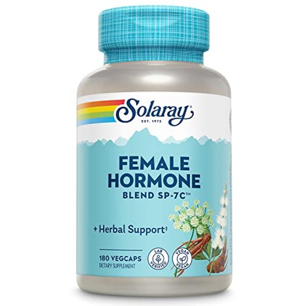 SOLARAY Female Hormone Blend SP-7C | Herbal Blend Includes Black Cohosh, Dong Quai, Passion Flower, Saw Palmetto, Wild Yam & More | 180 VegCaps