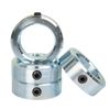 Jeremywell 1/2" Bore Solid Zinc Shaft Collars Set Screws OD 1" (4 PCS)