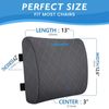 Lumbar Support Pillow Memory Foam Back Support for Office Chair & Car Grey
